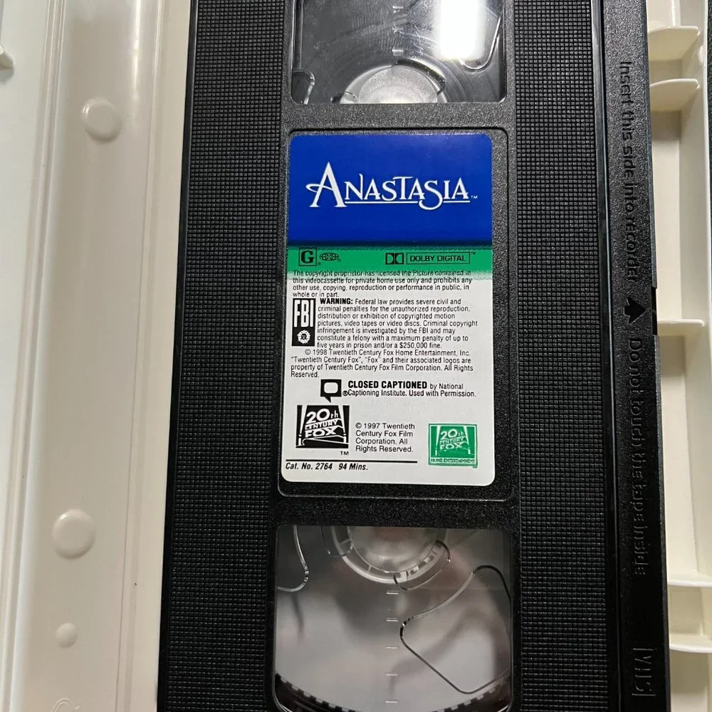 Anastasia (1997) VHS Tape – Excellent Condition, Original Clamshell Case Vintage